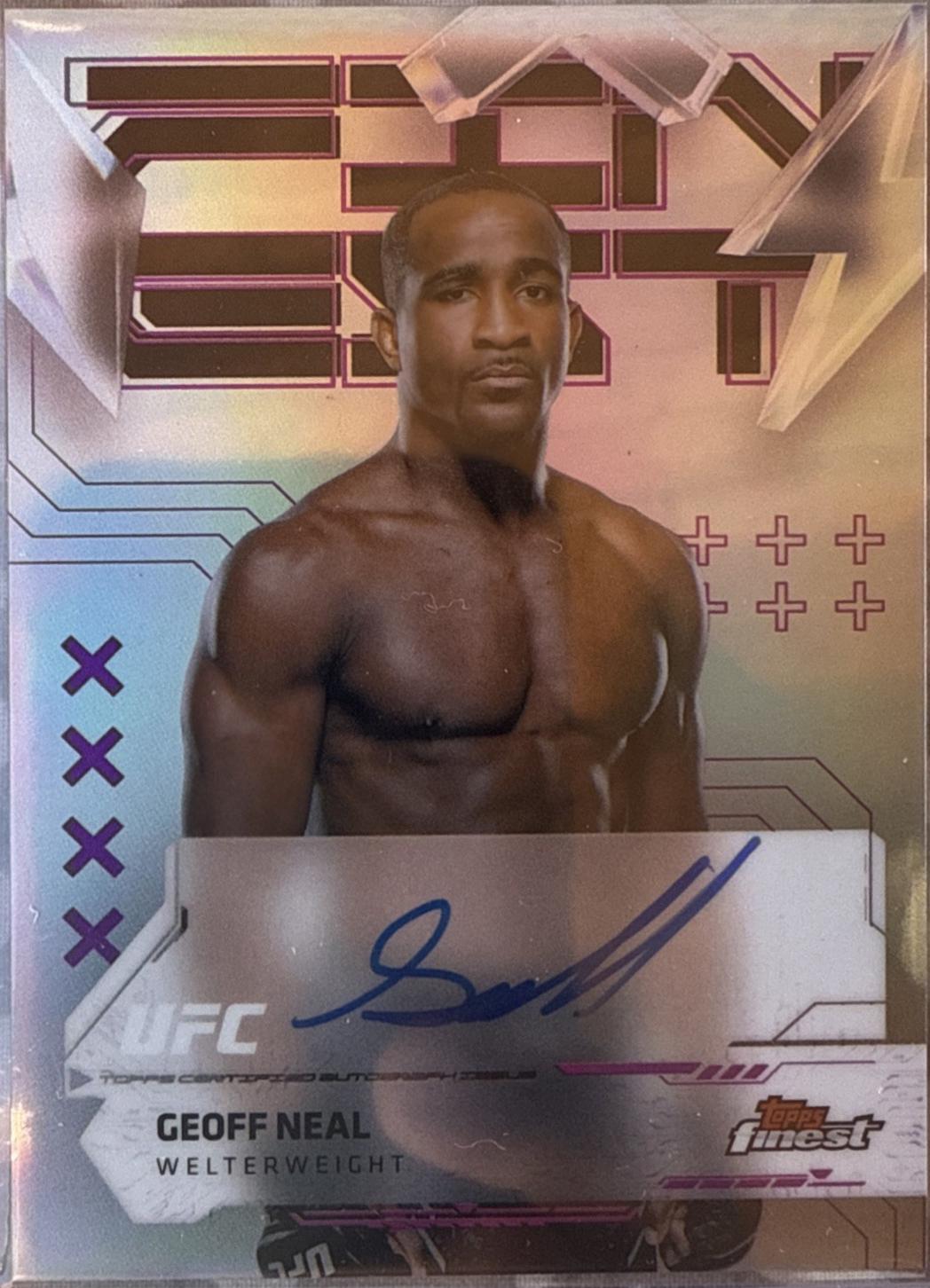 Geoff Neal 2025 Topps Finest UFC Finest Autographs #FA-GN Refractor