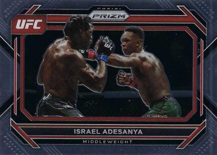 Israel Adesanya 2023 Panini Prizm UFC Base #82 Black
