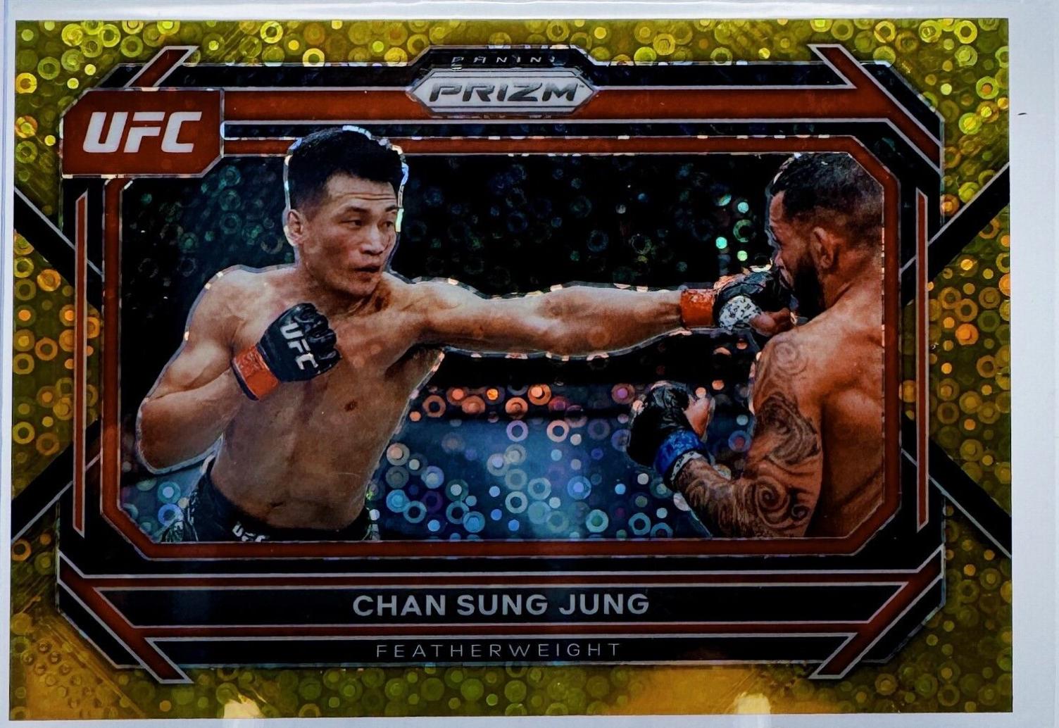 Chan Sung Jung 2023 Panini Prizm Under Card UFC Base #88 Gold