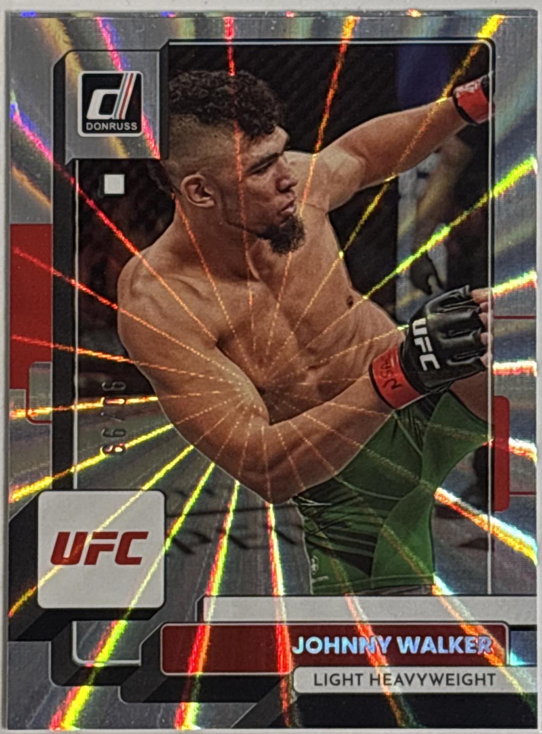 Johnny Walker 2023 Panini Donruss UFC Base #34 Press Proof Silver