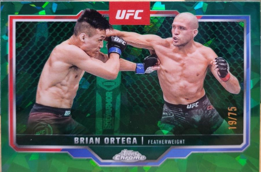 Brian Ortega 2025 Topps Chrome Sapphire UFC Base Sapphire #69 Green Sapphire