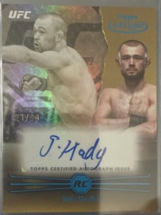 Jake Hadley 2024 Topps Gold Label UFC Rookie Autographs #RCA-JAH Red