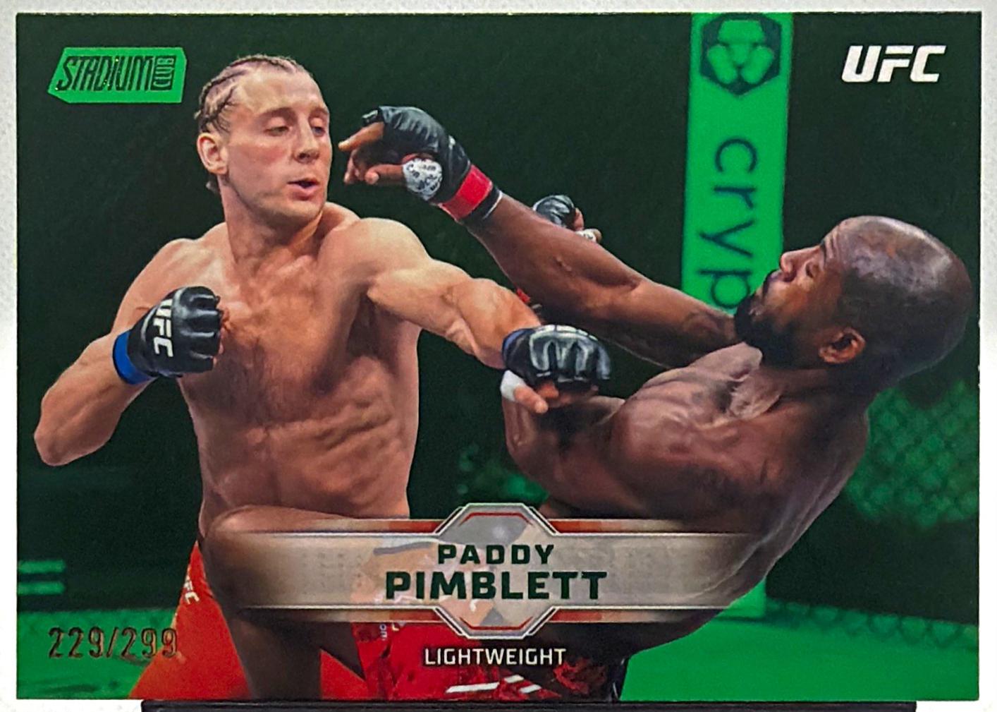 Paddy Pimblett 2026 Topps Stadium Club UFC Base #9 Green
