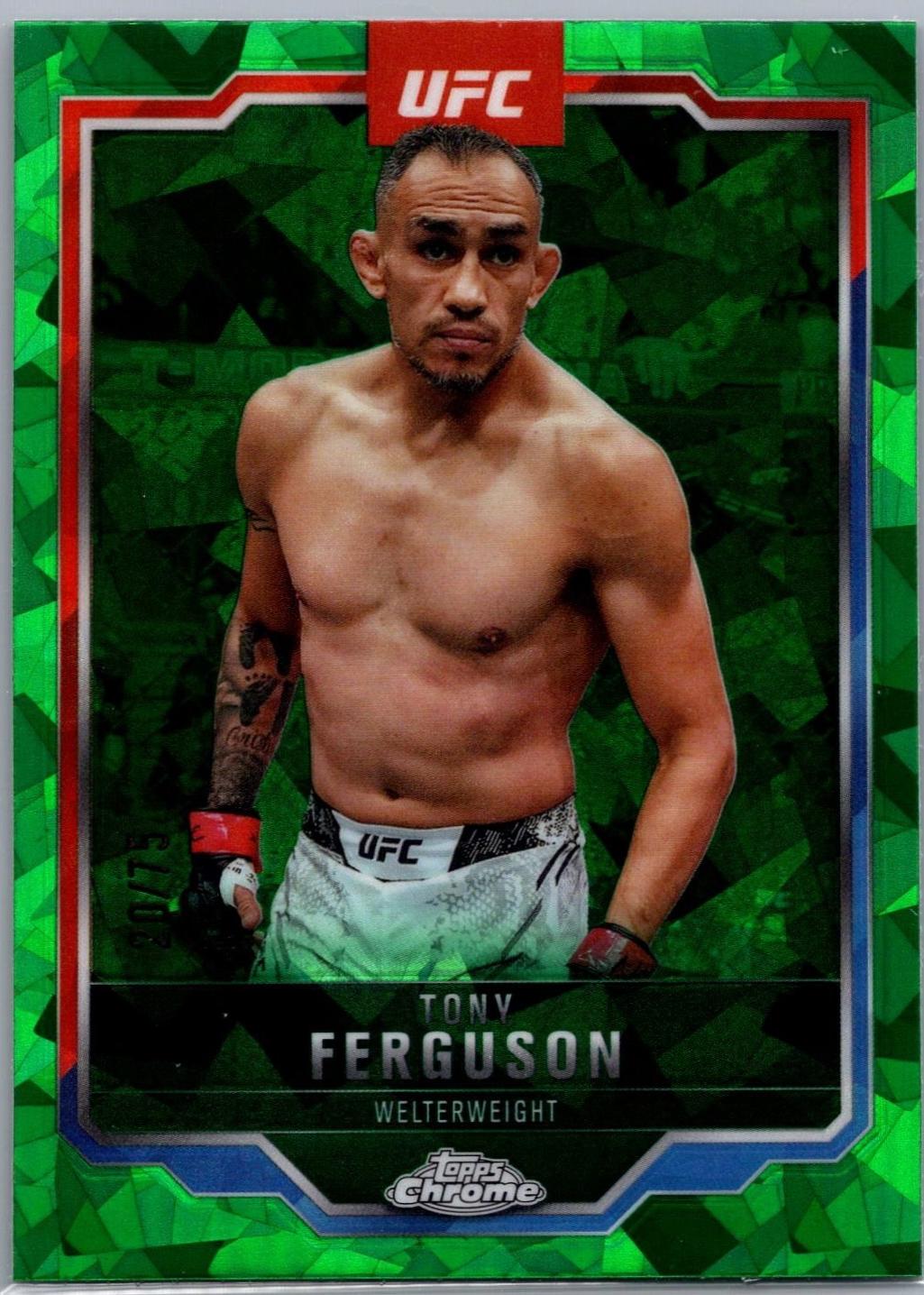 Tony Ferguson 2025 Topps Chrome Sapphire UFC Base Sapphire #171 Green Sapphire