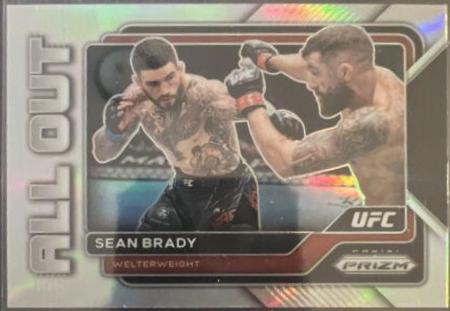 Sean Brady 2023 Panini Prizm UFC All Out #10 Silver