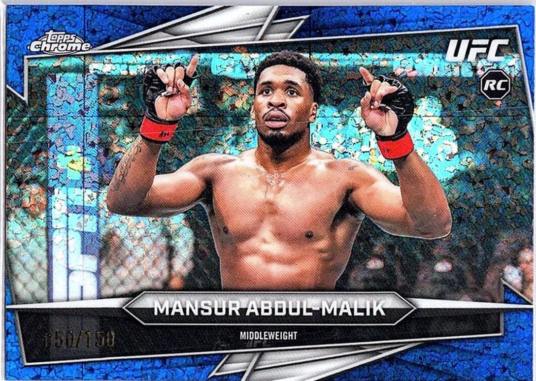 Mansur Abdul-Malik 2026 Topps Chrome UFC Base #59 Blue Mini Diamonds Refractor