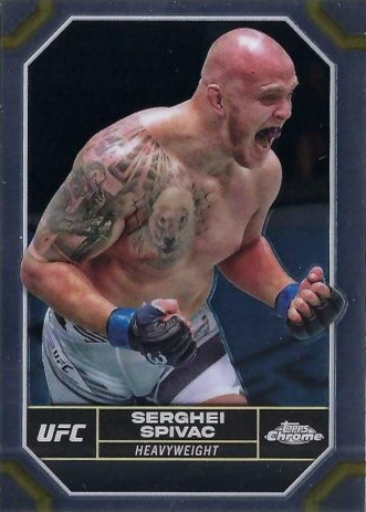 Serghei Spivac 2024 Topps Chrome UFC Base #176 Red Refractor