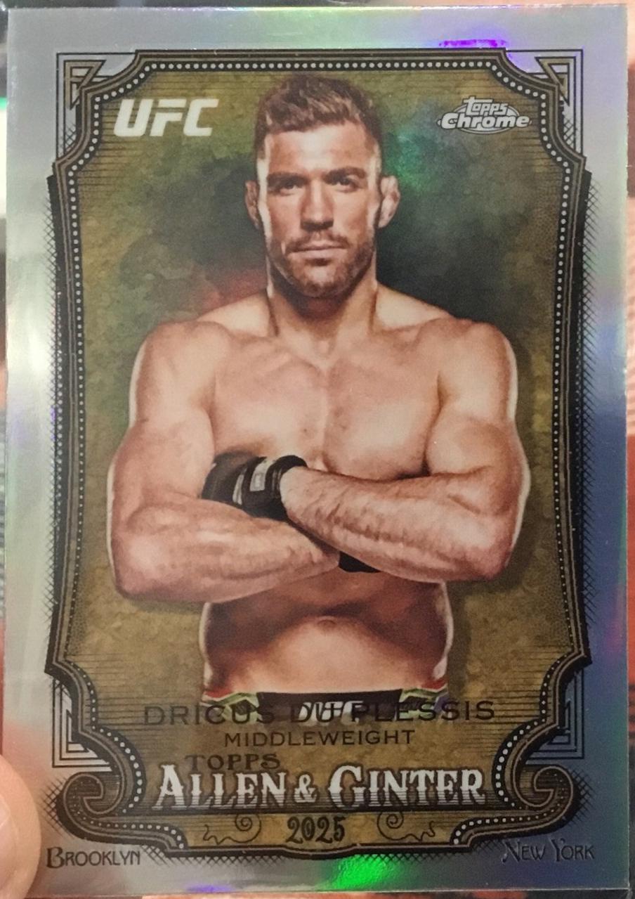 Dricus Du Plessis 2026 Topps Chrome UFC Allen & Ginter #AG-26 Black Refractor