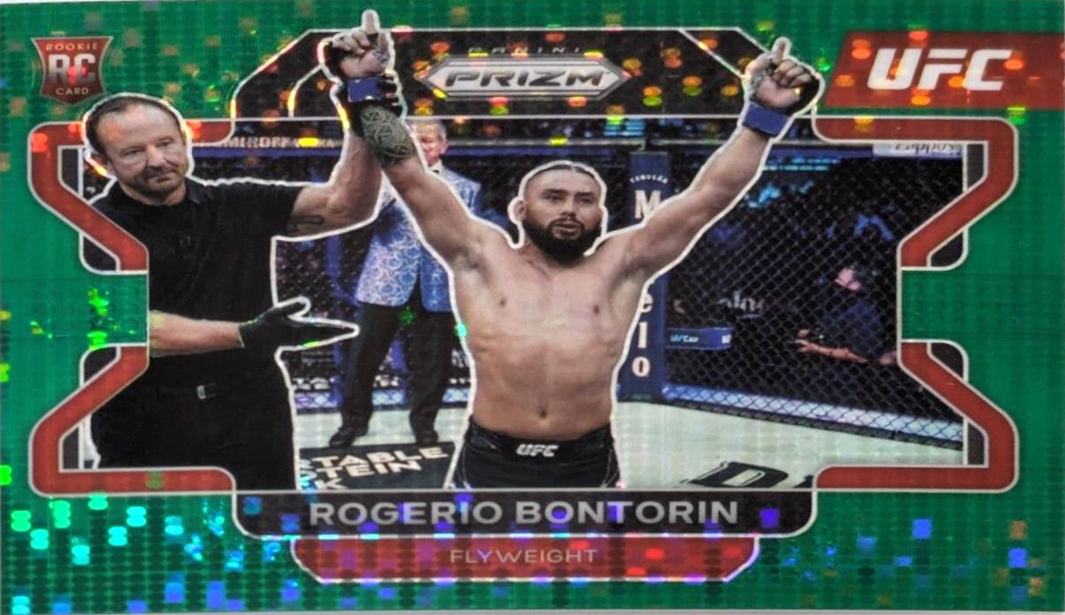 Rogerio Bontorin 2022 Panini Prizm UFC Base #30 Green Pulsar