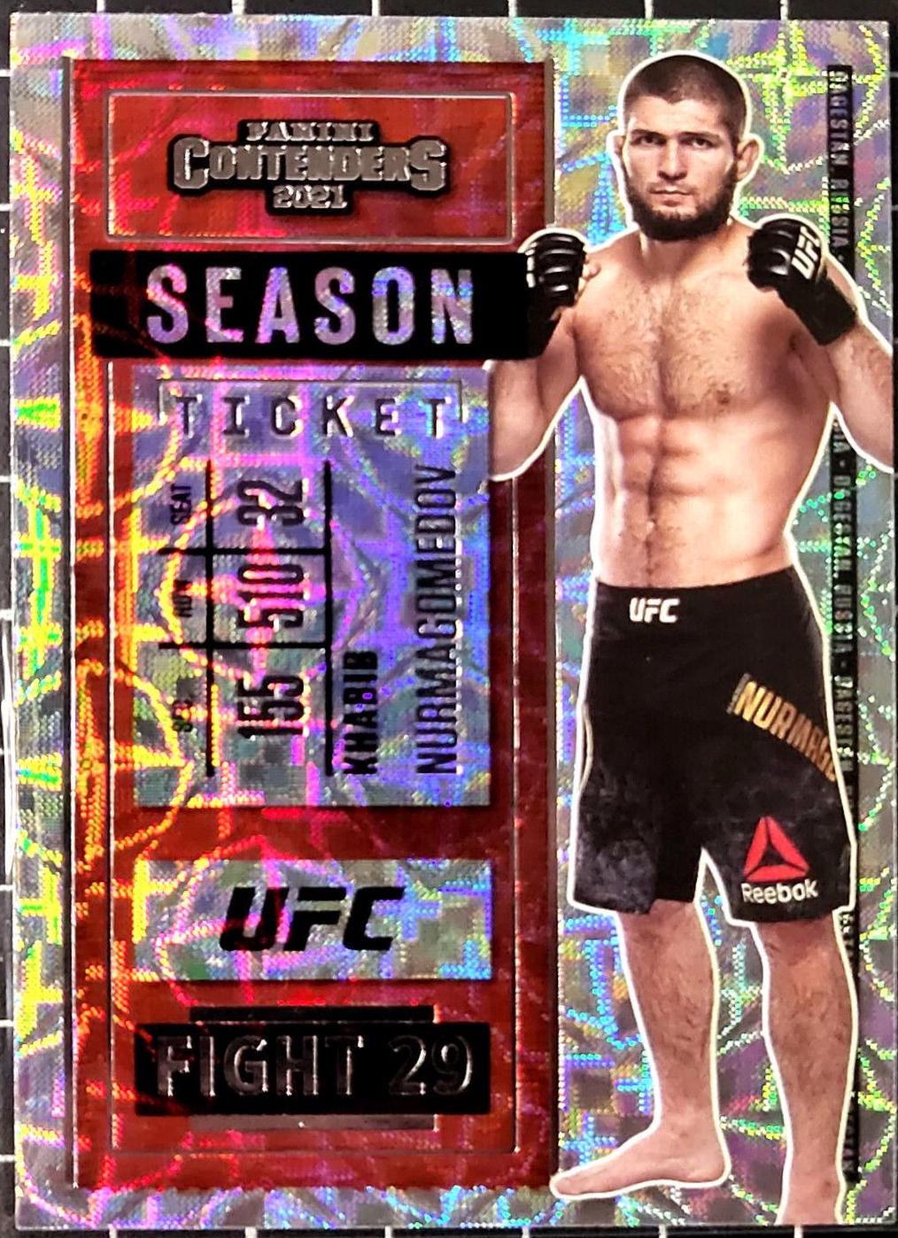 Khabib Nurmagomedov 2021 Panini Chronicles UFC Base Contenders Season Ticket #2 Asia