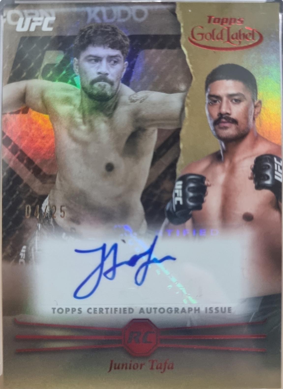 Junior Tafa 2024 Topps Gold Label UFC Rookie Autographs #RCA-JUT Red