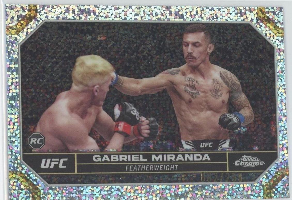 Gabriel Miranda 2024 Topps Chrome UFC Base #38 Speckle Refractor