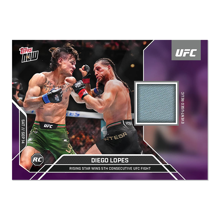 Diego Lopes Topps Now UFC Event-used Mat Relics #23 Purple