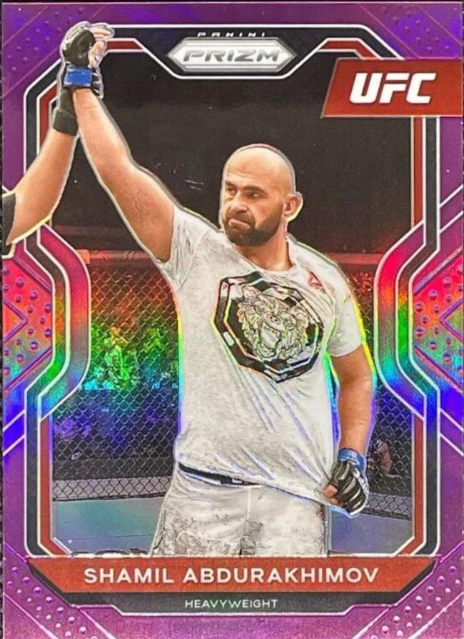 Shamil Abdurakhimov 2021 Panini Prizm UFC Base #6 Purple
