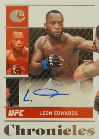 Leon Edwards 2022 Panini Chronicles UFC Chronicles Signatures #10 Gold