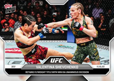 Valentina Shevchenko Topps Now UFC Base #38 Gold Foil