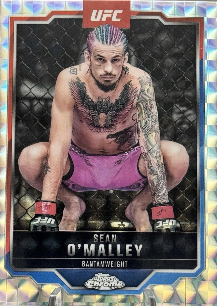 Sean O'Malley 2025 Topps Chrome UFC Base #1 Geometric Refractor