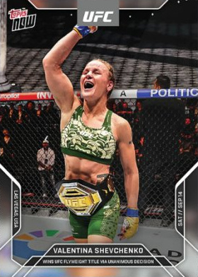 Valentina Shevchenko Topps Now UFC Base #22 Gold