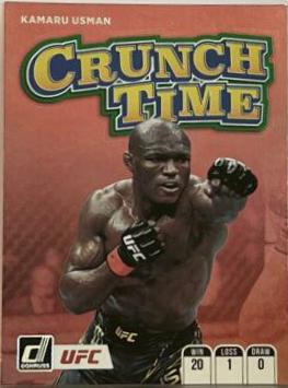Kamaru Usman 2022 Panini Donruss UFC Crunch Time #18 Green
