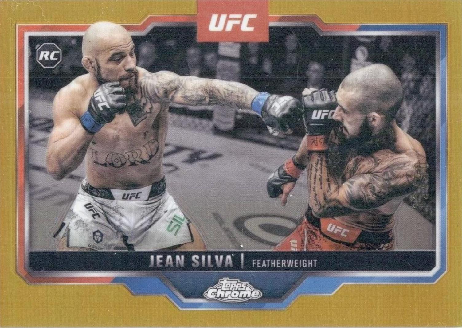 Jean Silva 2025 Topps Chrome UFC Base #56 Gold Refractor