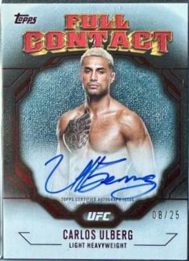 Carlos Ulberg 2024 Topps Knockout UFC Full Contact Autographs #FCA-CUG Red