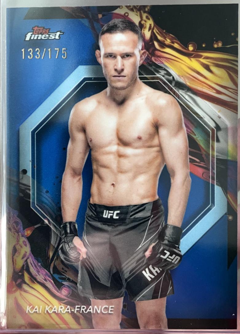Kai Kara-France 2024 Topps Finest UFC Base Uncommon #103 Blue Refractor