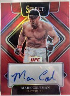 Mark Coleman 2022 Panini Select UFC Signatures #36 Red