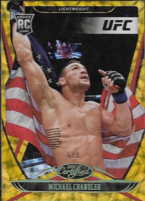 Michael Chandler 2021 Panini Chronicles UFC Base XR #182 Asia Gold