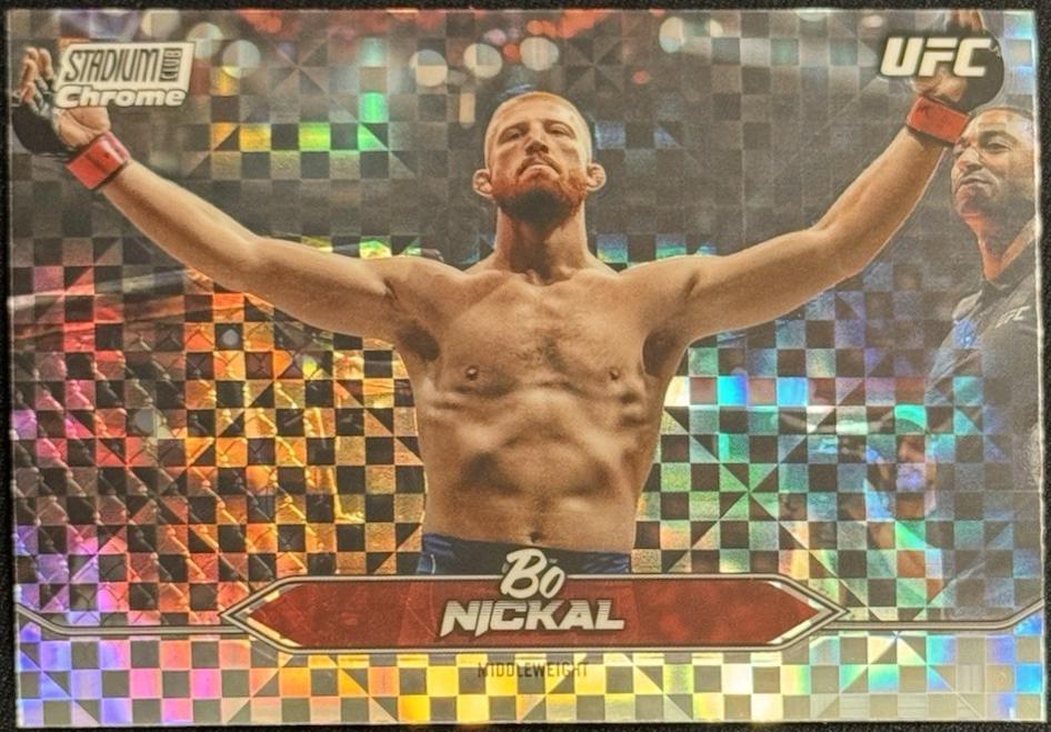 Bo Nickal 2025 Topps Stadium Club UFC Base Chrome #C-83 X-Fractor