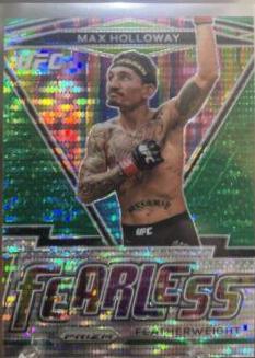 Max Holloway 2021 Panini Prizm UFC Fearless #24 Green Pulsar