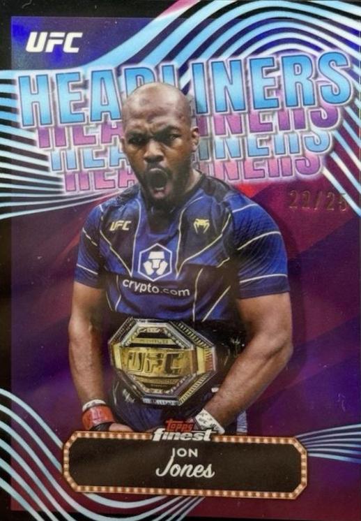 Jon Jones 2024 Topps Finest UFC Headliners #HDL-18 Black Refractor