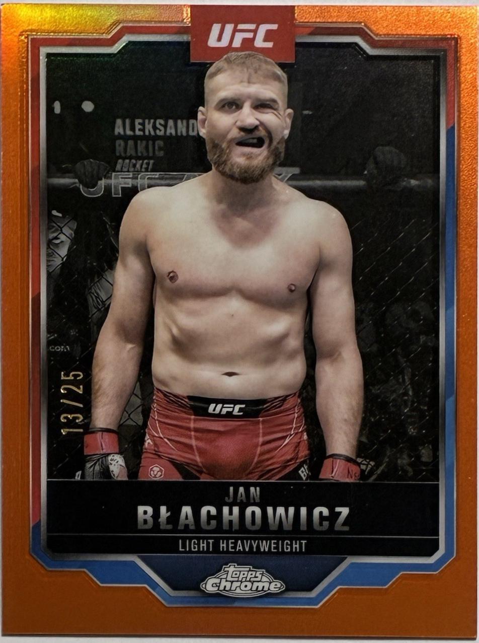 Jan Błachowicz 2025 Topps Chrome UFC Base #129 Orange Refractor