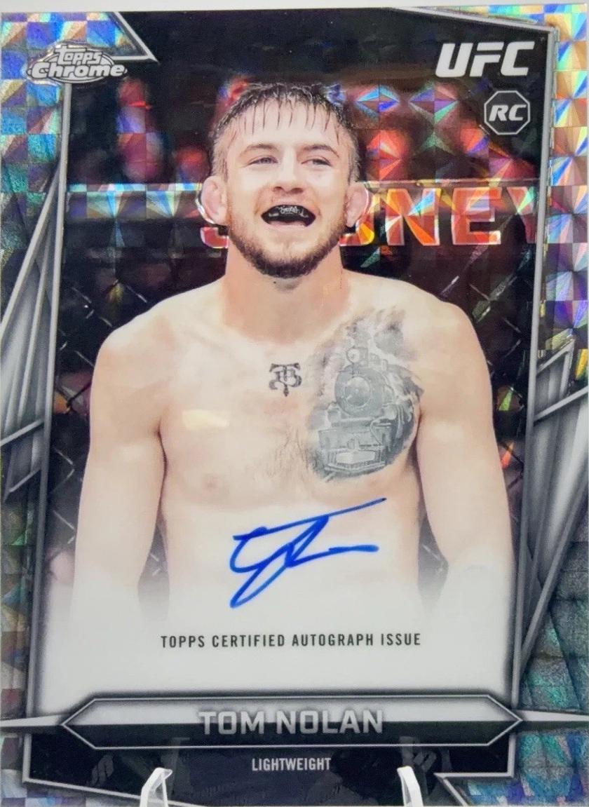 Tom Nolan 2026 Topps Chrome UFC Base Autographs #BAV-TN Geometric Refractor