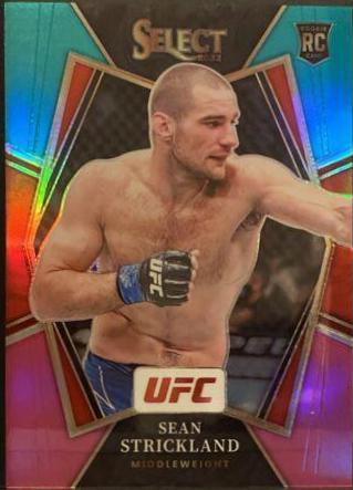 Sean Strickland 2022 Panini Select UFC Premier Level #117 Teal and Pink