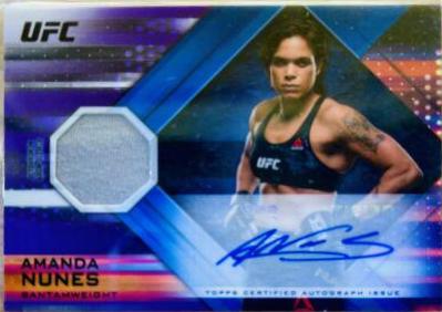 Amanda Nunes 2019 Topps UFC Knockout Knockout Autographs #KA-AN Purple