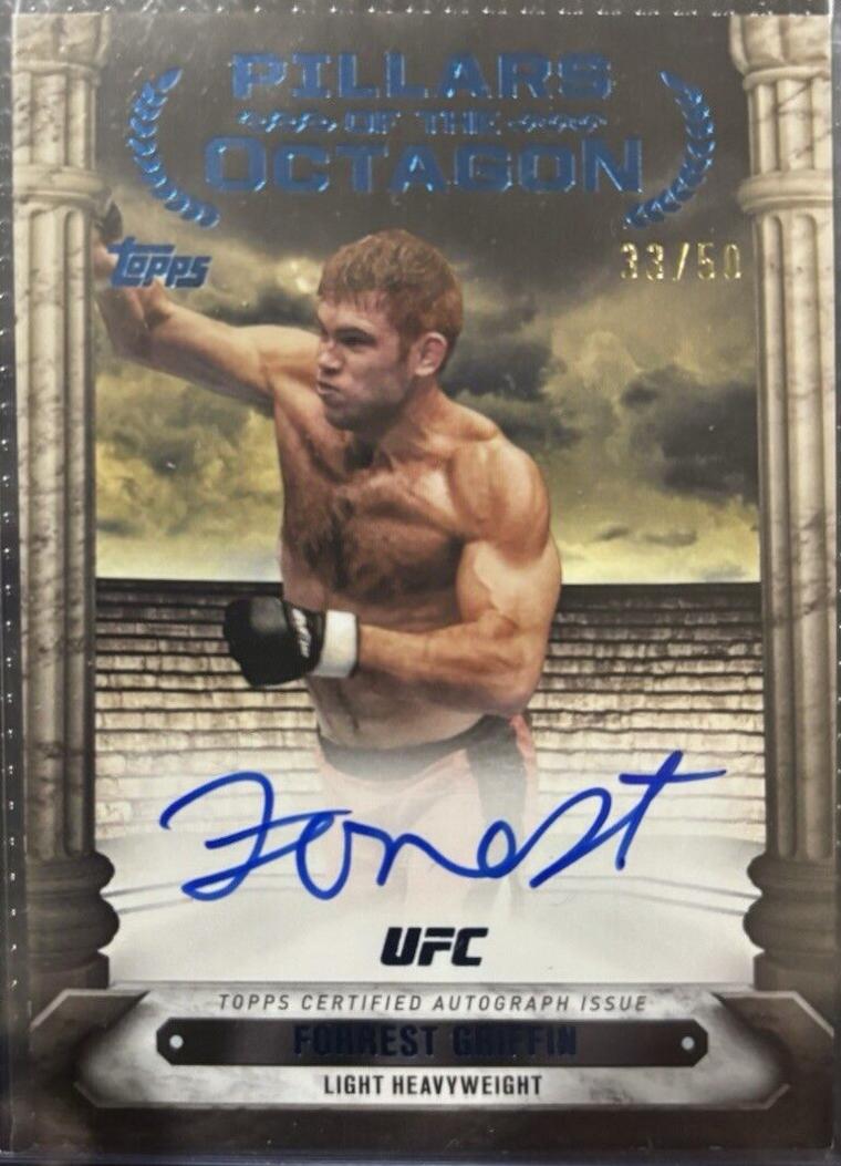 Forrest Griffin 2024 Topps Knockout UFC Pillars of the Octagon Autographs #PTG-FGN Blue