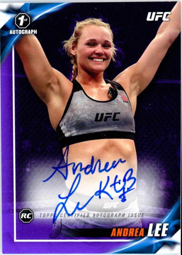 Andrea Lee 2019 Topps UFC Knockout Knockout Autographs #KA-ALE Purple