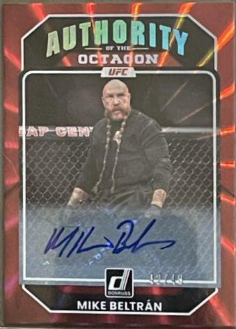 Mike Beltran 2023 Panini Donruss UFC Authority of the Octagon Signatures #221 Red Laser