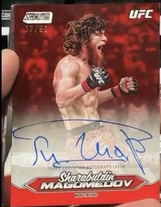 Shara Magomedov 2025 Topps Stadium Club UFC Base Autographs #BCA-SMV Red