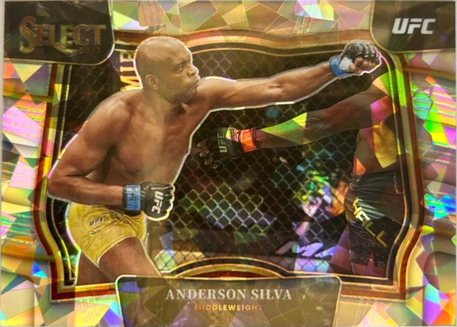 Anderson Silva 2023 Panini Select UFC Octagonside #214 Cracked Ice