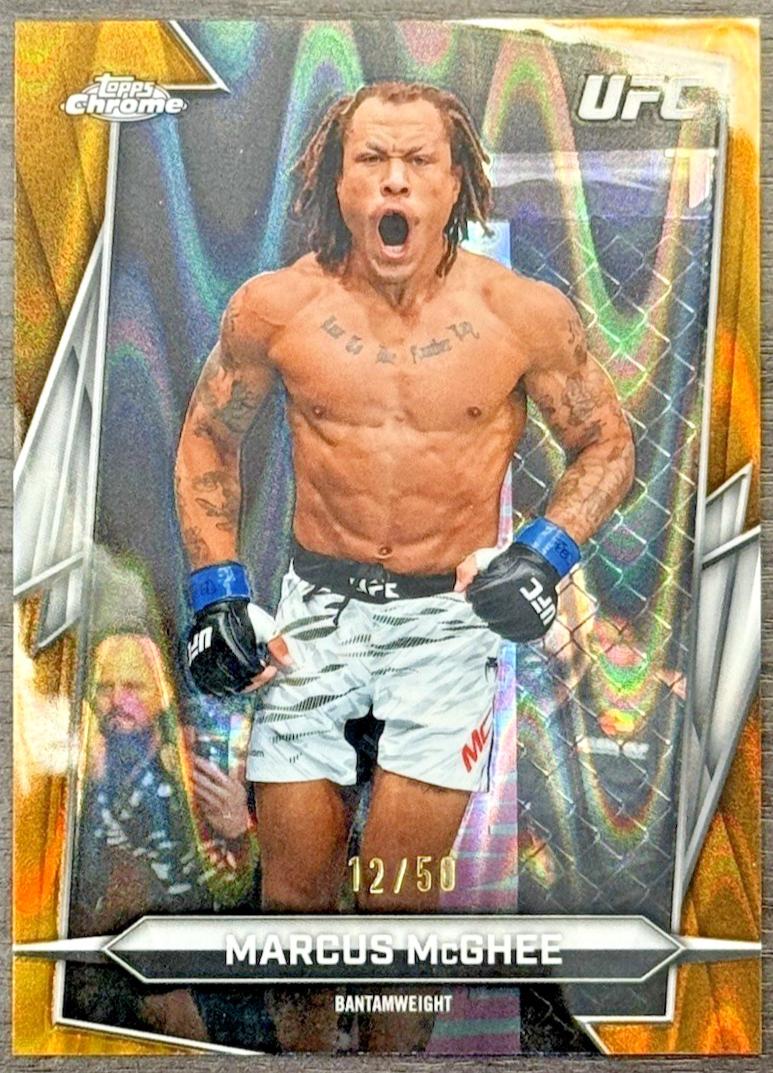 Marcus McGhee 2026 Topps Chrome UFC Base #183 Gold Ray Wave Refractor