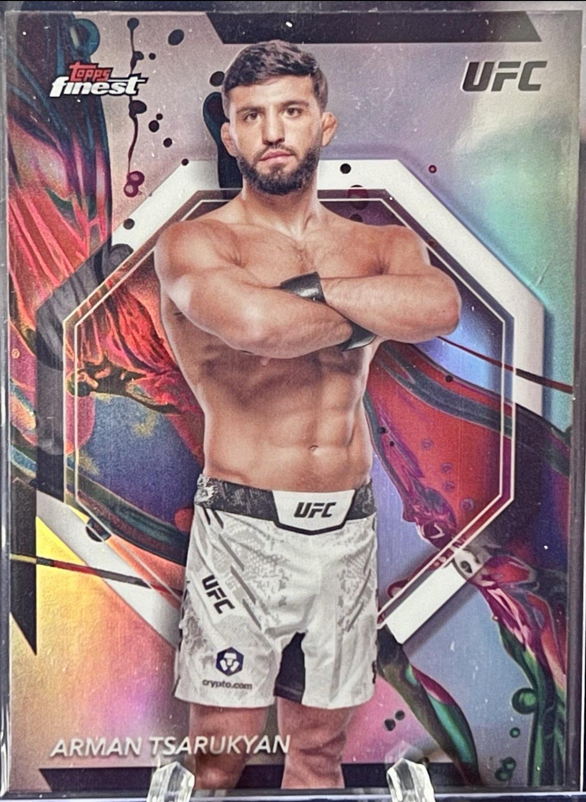 Arman Tsarukyan 2024 Topps Finest UFC Base Common #92 Refractor