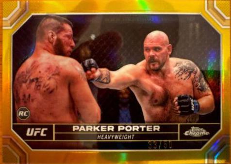 Parker Porter 2024 Topps Chrome UFC Base #142 Gold Refractor