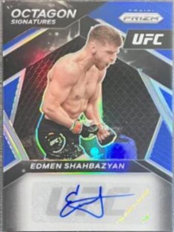 Edmen Shahbazyan 2021 Panini Prizm UFC Octagon Signatures #OS-EMS Blue