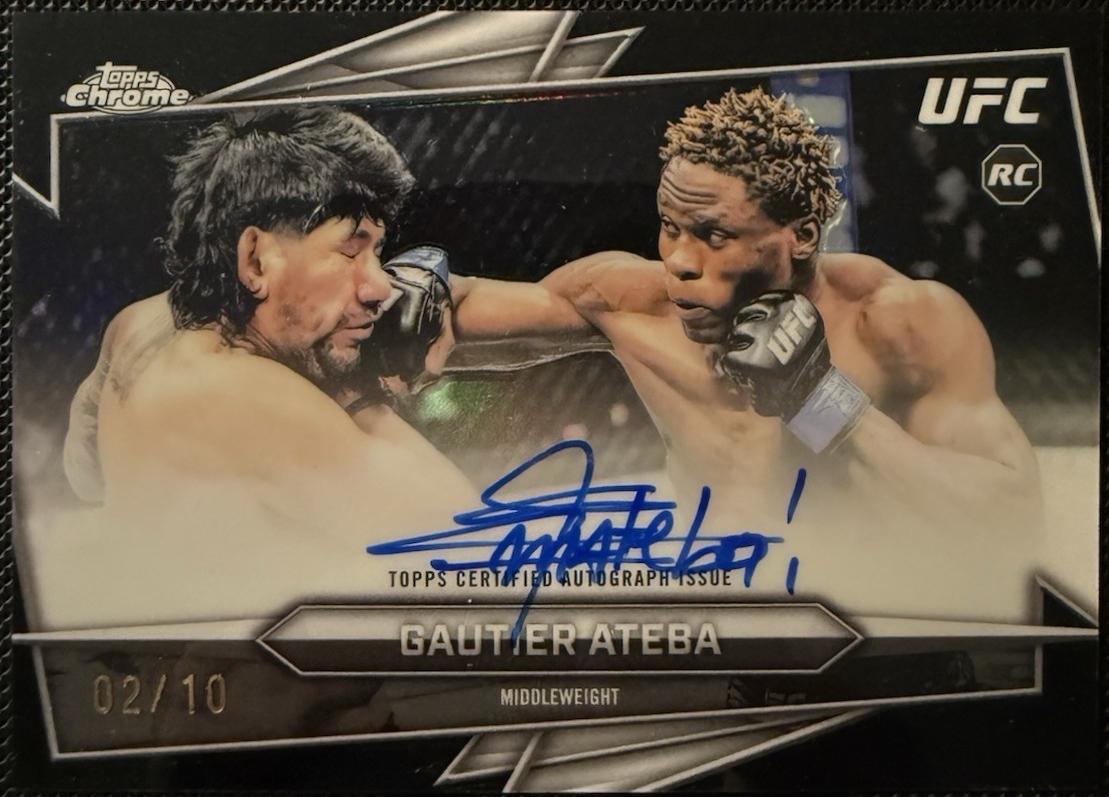 Ateba Gautier 2026 Topps Chrome UFC Base Autographs #BAV-AG Black Refractor