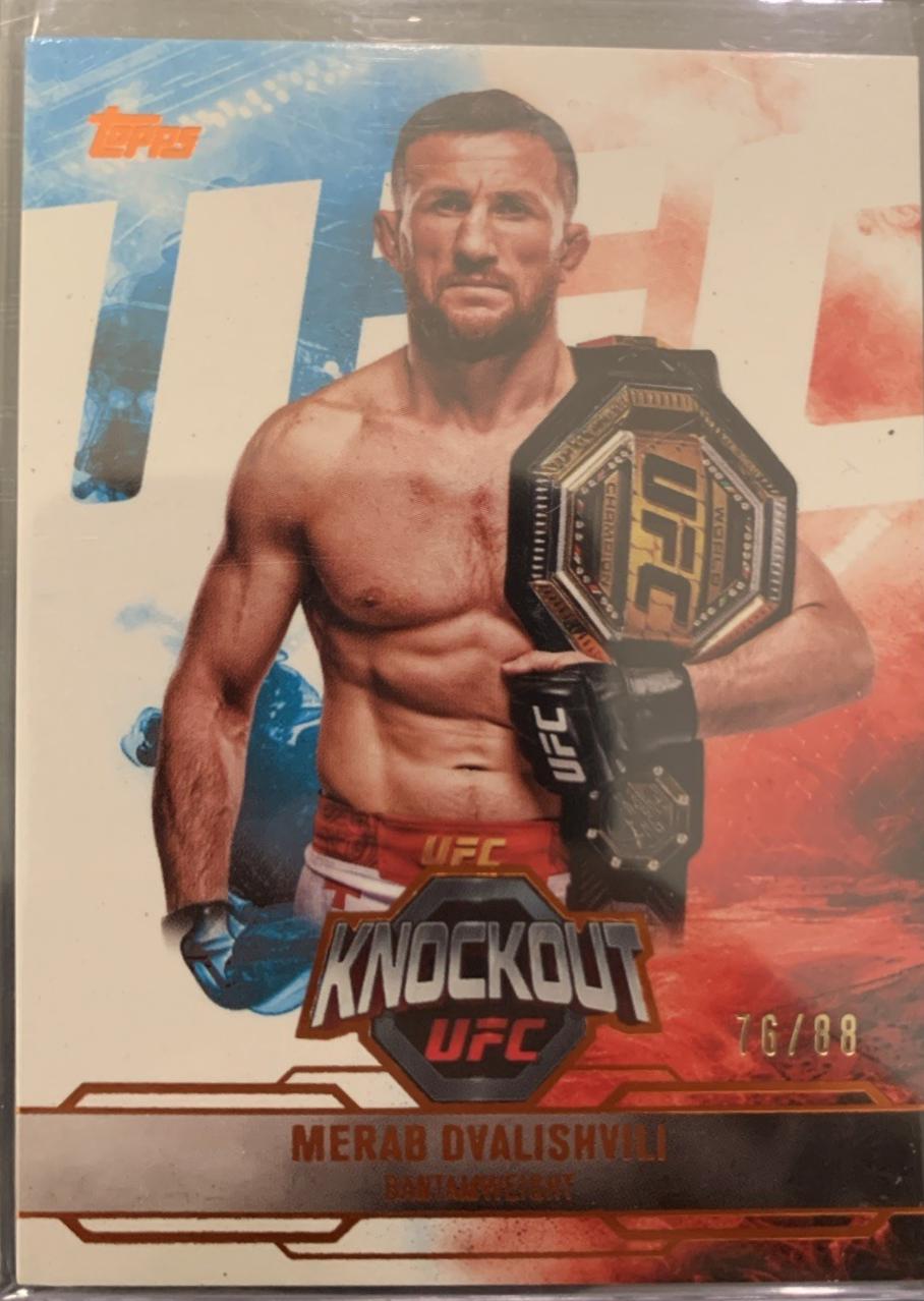 Merab Dvalishvili 2025 Topps Knockout UFC Base #7 Orange