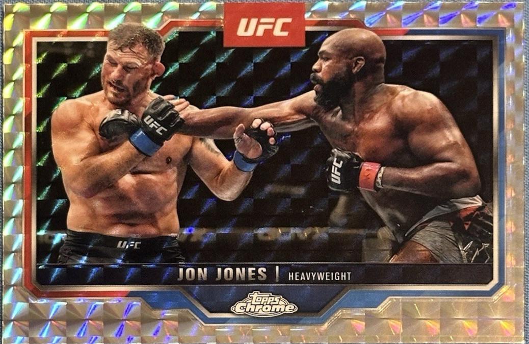 Jon Jones 2025 Topps Chrome UFC Base #83 Geometric Refractor