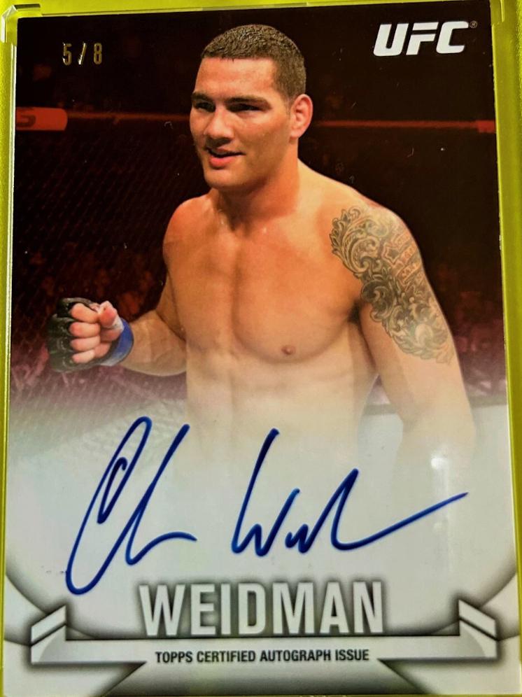 Chris Weidman 2013 Topps UFC Knockout Knockout Autographs #KA-CW Red