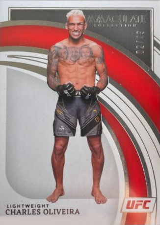 Charles Oliveira 2022 Panini Immaculate UFC Base #86 Platinum