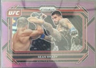 Sean Brady 2023 Panini Prizm UFC Base #51 Purple